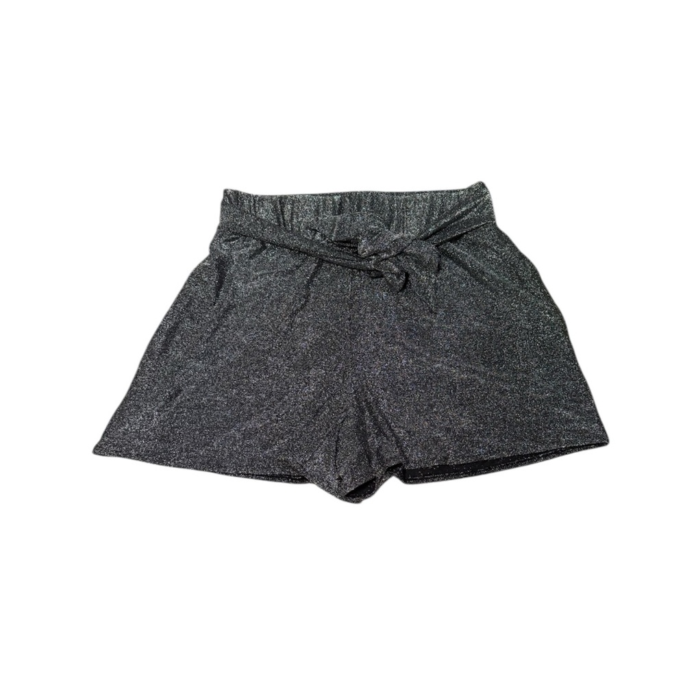 NWT Sparkle Black Tie-Waist Shorts